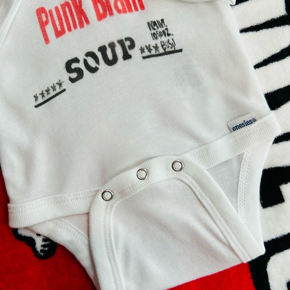 PUNKADELIC Sid Vicious punk rock Sex Pistols goth rave Harajuku baby onesie 6-9M - Picture 10 of 14